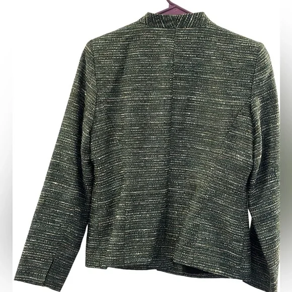 Kasper Blazer Women’s size 8P Green white open front - Picture 6 of 10